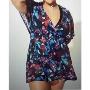 TORRID Women's Multicolor Floral Smock Waist Swim Coverup Dress Size Plus 3/3X.